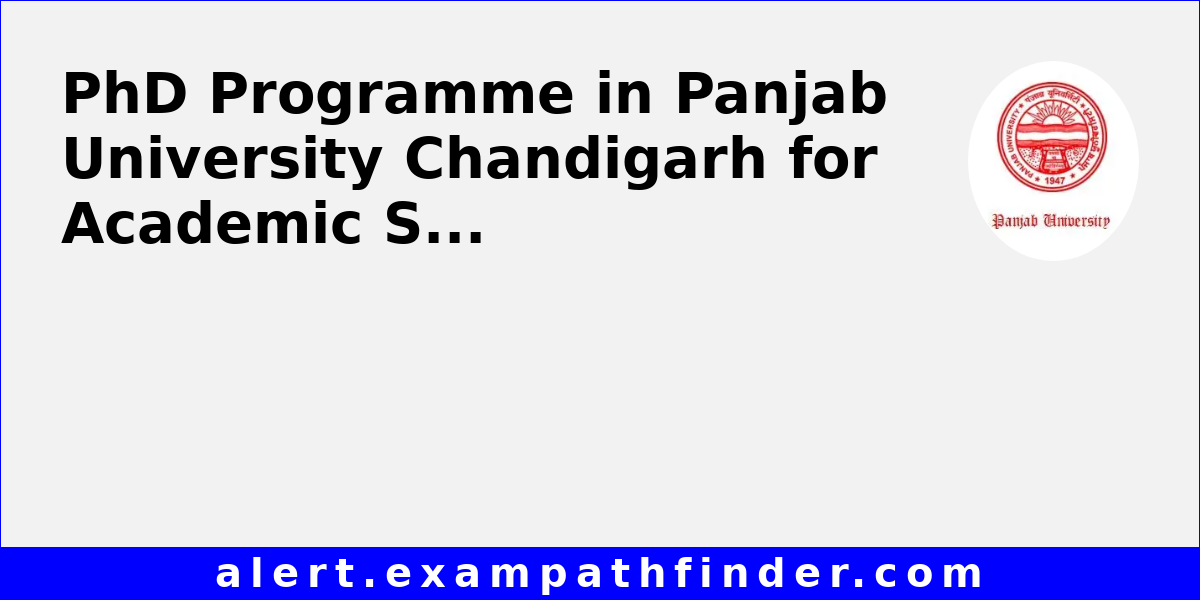 phd prospectus panjab university 2023