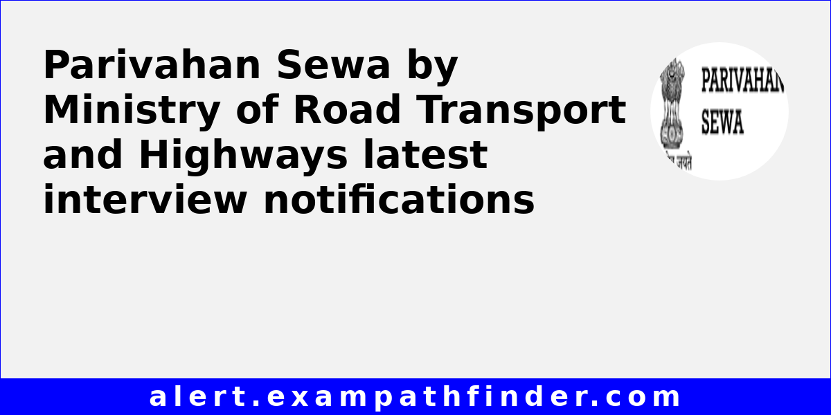 Parivahan Sewa By Ministry Of Road Transport And Highways All