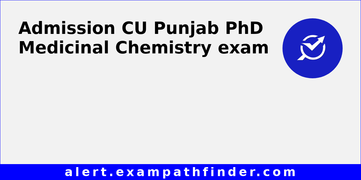 phd in medicinal chemistry in india