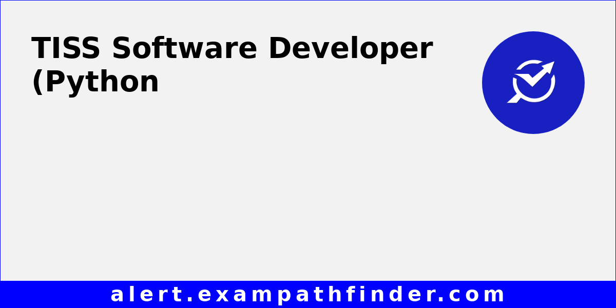 TISS Software Developer (Python) Post